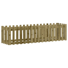 vidaXL Garden Raised Bed with Fence Design 200x50x50 cm Impregnated Wood Pine 4