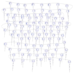 Christmas Icicle Light LEDs 20 m Acrylic PVC Cold white