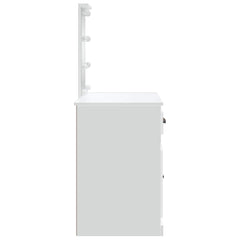 vidaXL Dressing Table with LED Lights White 90x42x132.5 cm 6