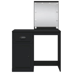 vidaXL Dressing Table with LED Lights Black 90x42x132.5 cm 5