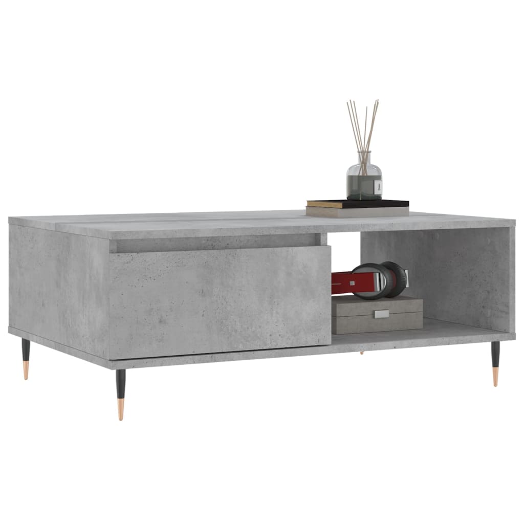 vidaXL Coffee Table Concrete Grey 90x60x35 cm Engineered Wood 3
