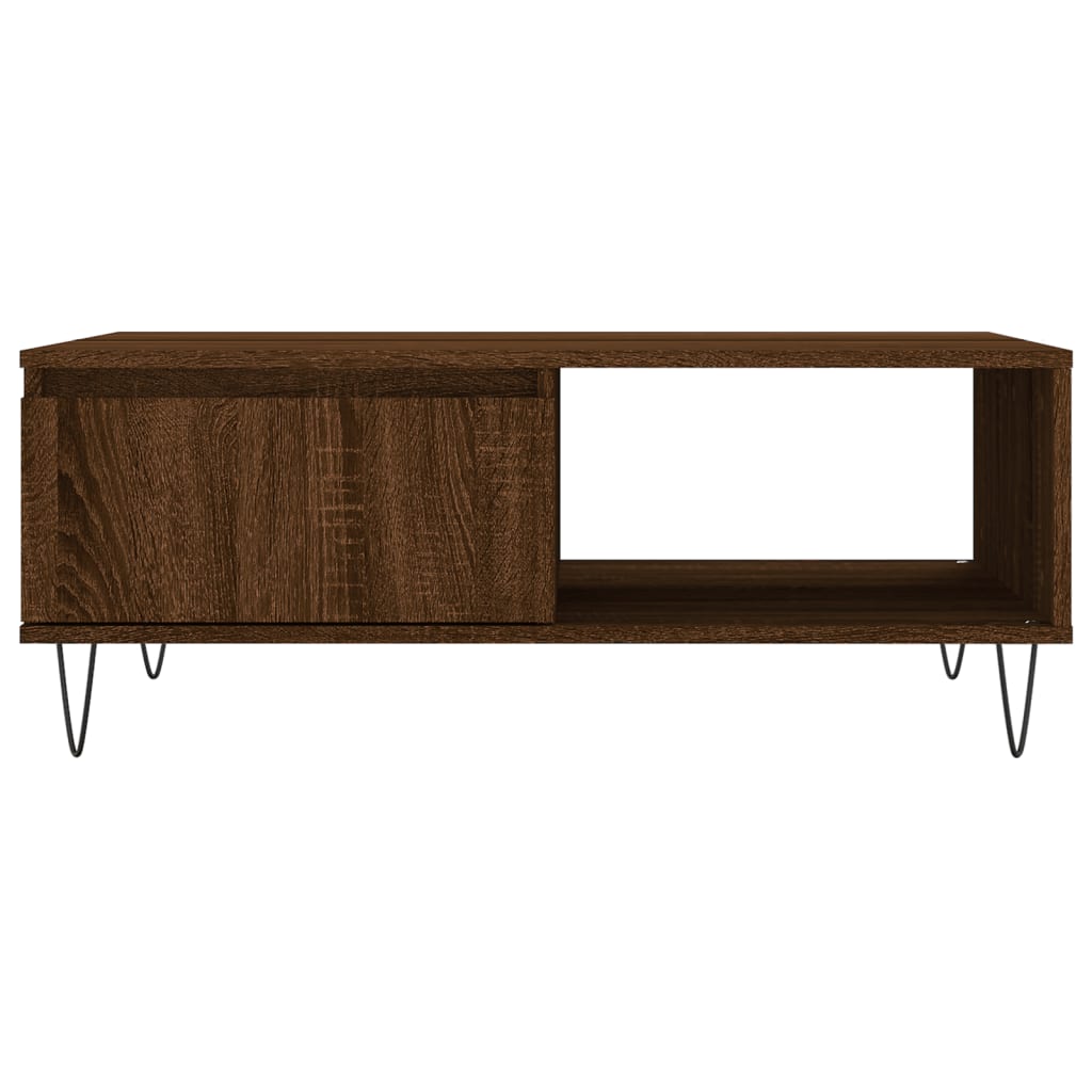 vidaXL Coffee Table Brown Oak 90x60x35 cm Engineered Wood 5