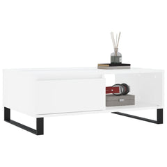vidaXL Coffee Table White 90x60x35 cm Engineered Wood 3