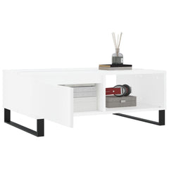 vidaXL Coffee Table White 90x60x35 cm Engineered Wood 4