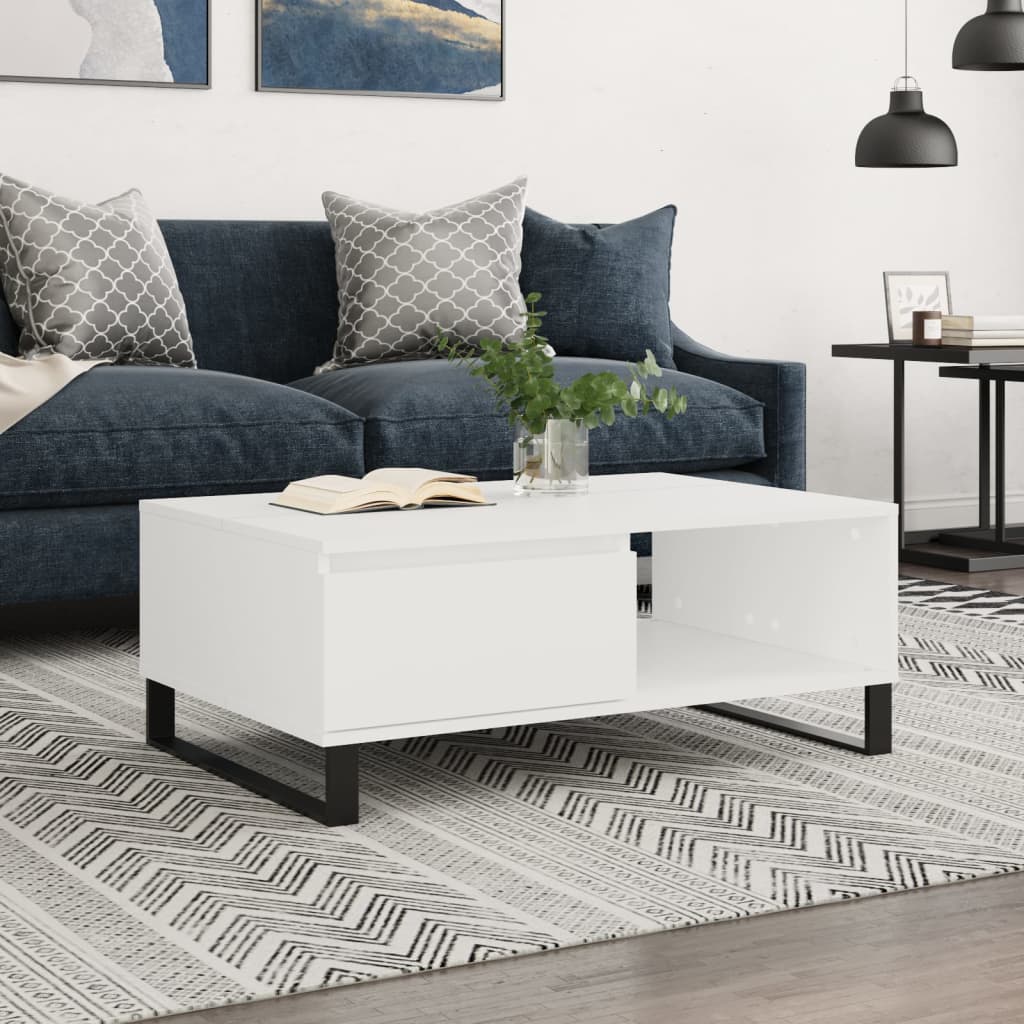 Coffee Table Engineered Wood in White