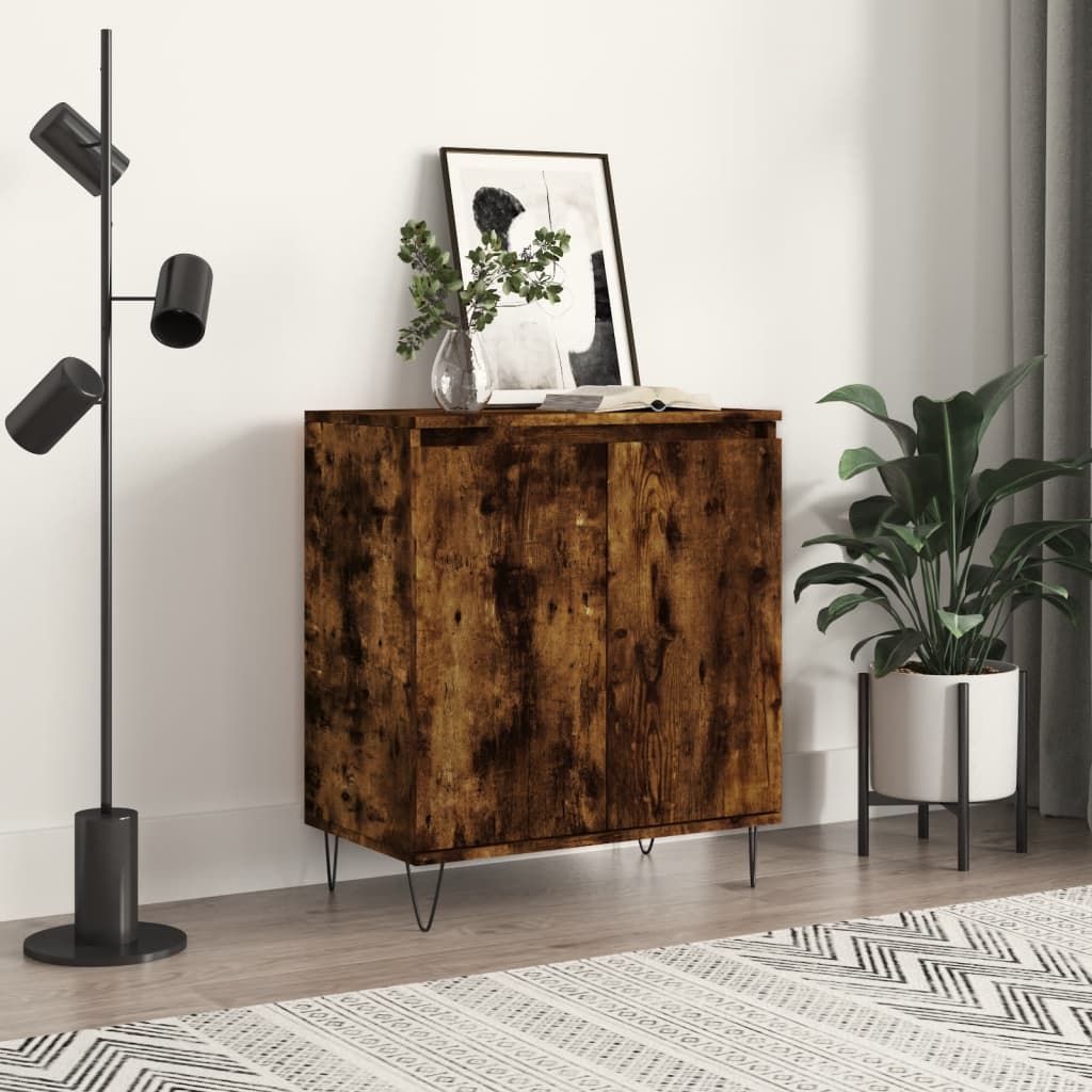 vidaXL Sideboard Smoked Oak 60x35x70 cm Engineered Wood 1