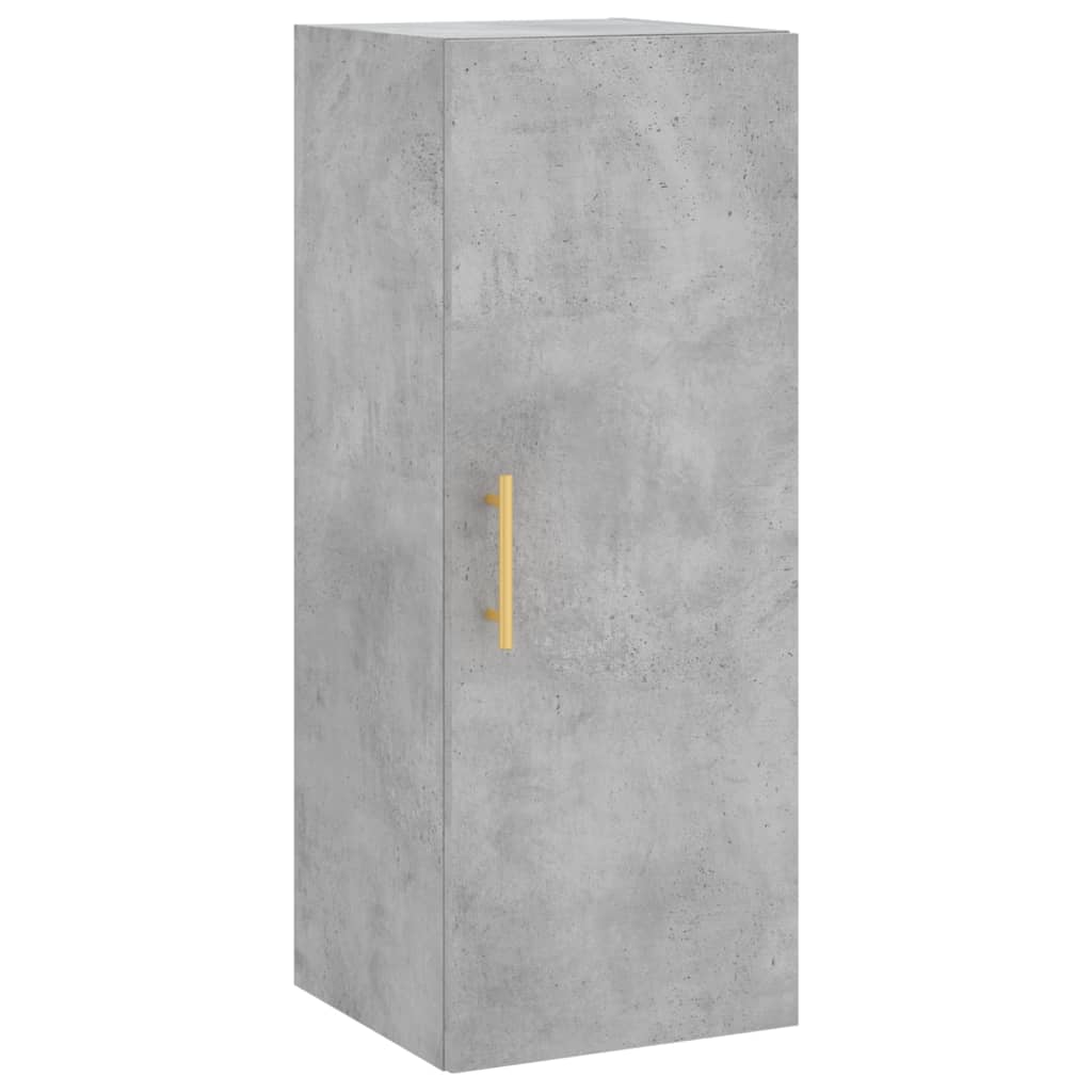 vidaXL Wall Mounted Cabinet Concrete Grey 34.5x34x90 cm 2