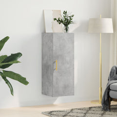 vidaXL Wall Mounted Cabinet Concrete Grey 34.5x34x90 cm 3