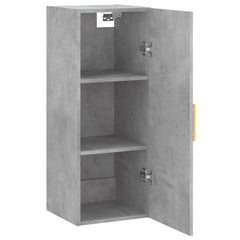 vidaXL Wall Mounted Cabinet Concrete Grey 34.5x34x90 cm 6