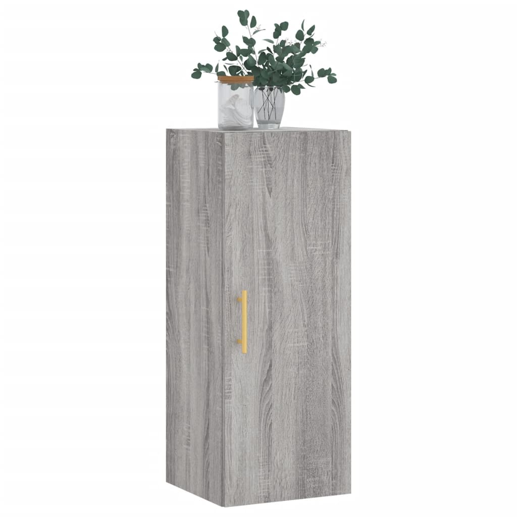 vidaXL Wall Mounted Cabinet Grey Sonoma 34.5x34x90 cm 4