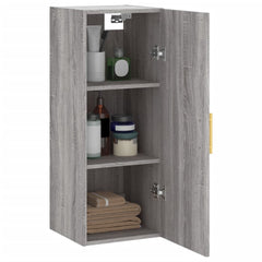 vidaXL Wall Mounted Cabinet Grey Sonoma 34.5x34x90 cm 5