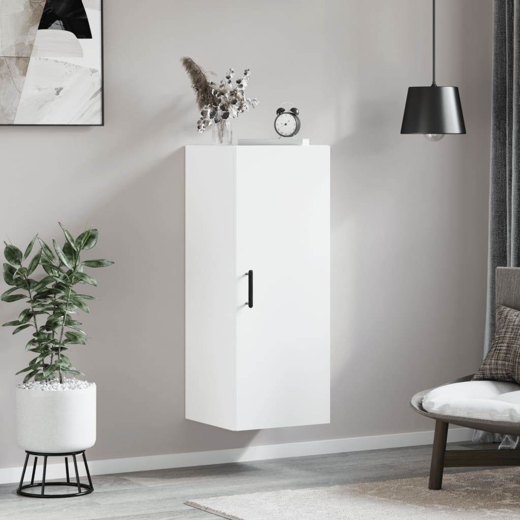 vidaXL Wall Mounted Cabinet White 34.5x34x90 cm 3