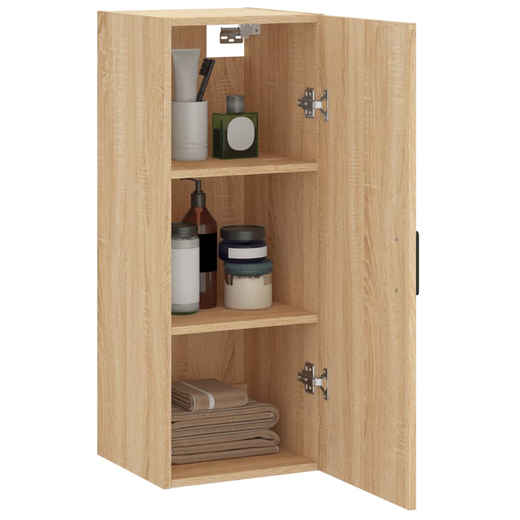 vidaXL Wall Mounted Cabinet Sonoma Oak 34.5x34x90 cm 5