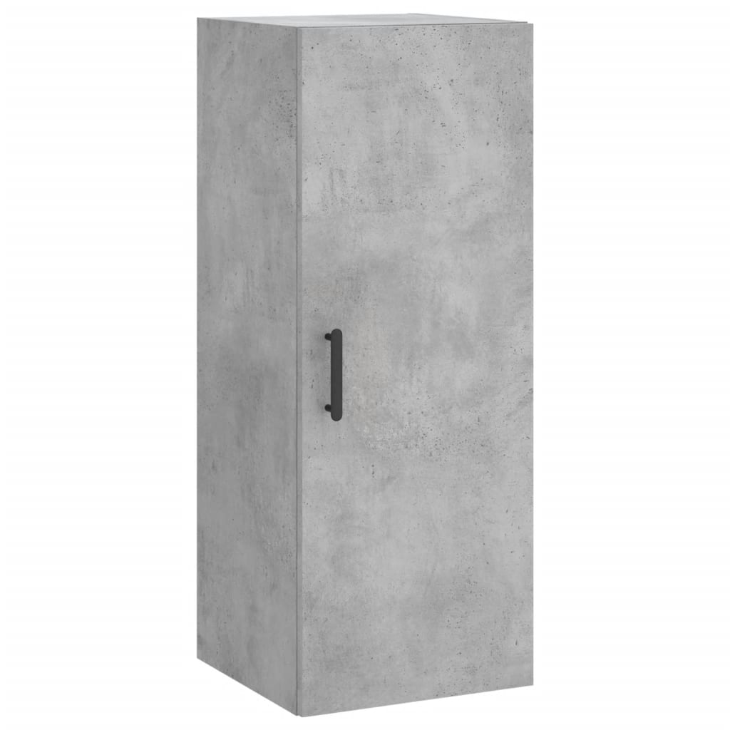 vidaXL Wall Mounted Cabinet Concrete Grey 34.5x34x90 cm 2