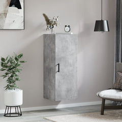 vidaXL Wall Mounted Cabinet Concrete Grey 34.5x34x90 cm 3