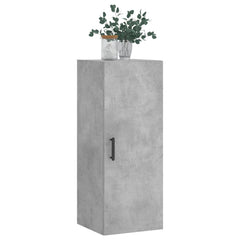 vidaXL Wall Mounted Cabinet Concrete Grey 34.5x34x90 cm 4