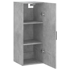vidaXL Wall Mounted Cabinet Concrete Grey 34.5x34x90 cm 6