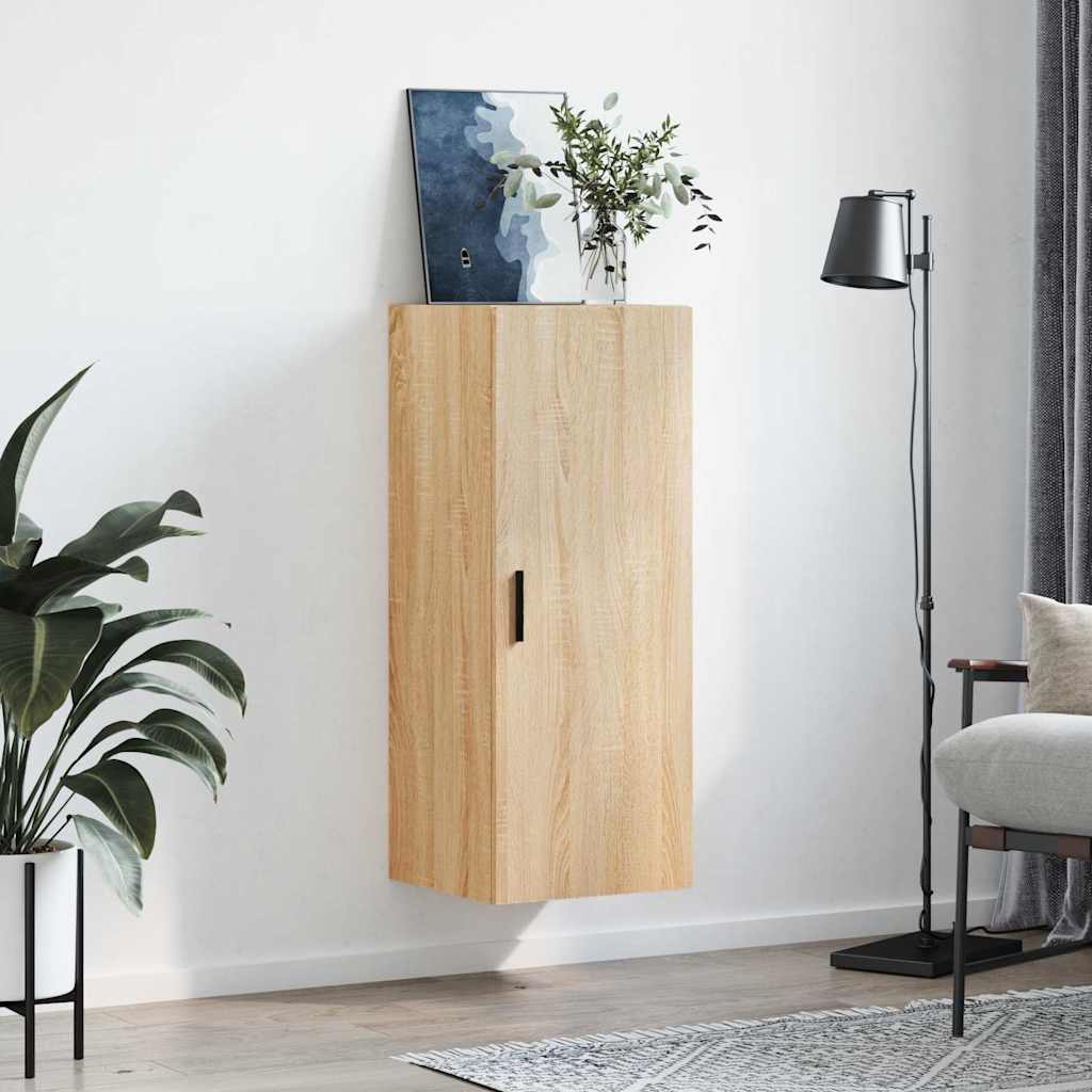 vidaXL Wall Mounted Cabinet Sonoma Oak 34.5x34x90 cm 3