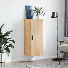 vidaXL Wall Mounted Cabinet Sonoma Oak 34.5x34x90 cm 3