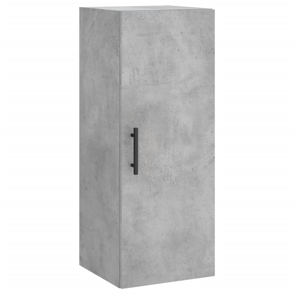vidaXL Wall Mounted Cabinet Concrete Grey 34.5x34x90 cm 2