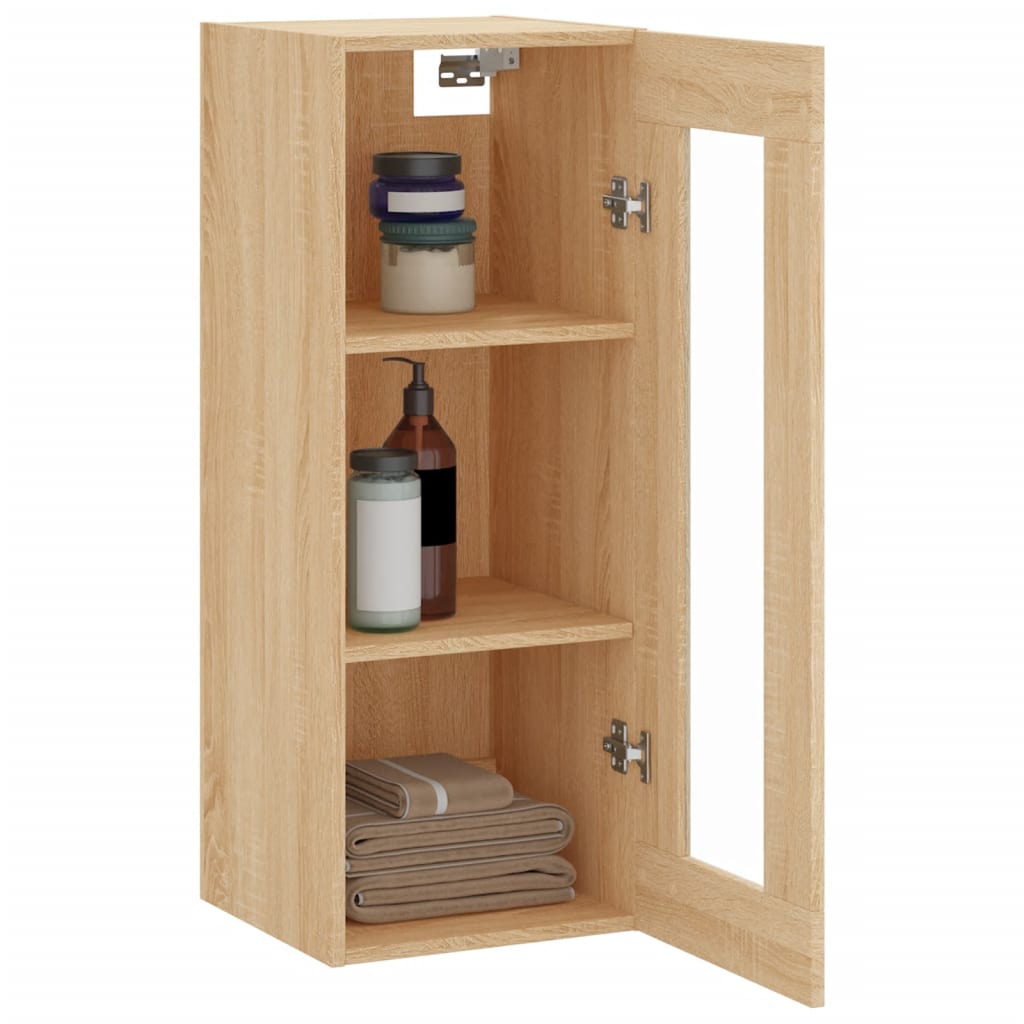 vidaXL Wall Mounted Cabinet Sonoma Oak 34.5x34x90 cm 5