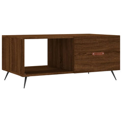 vidaXL Coffee Table Brown Oak 90x50x40 cm Engineered Wood 2