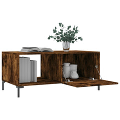 vidaXL Coffee Table Smoked Oak 90x50x40 cm Engineered Wood 4