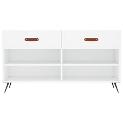 vidaXL Shoe Bench White 102x35x55 cm Engineered Wood 6