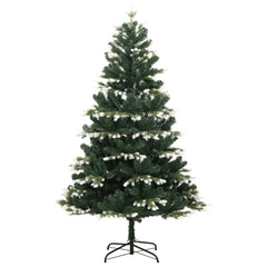 vidaXL Artificial Hinged Christmas Tree with Flocked Snow 180 cm 2