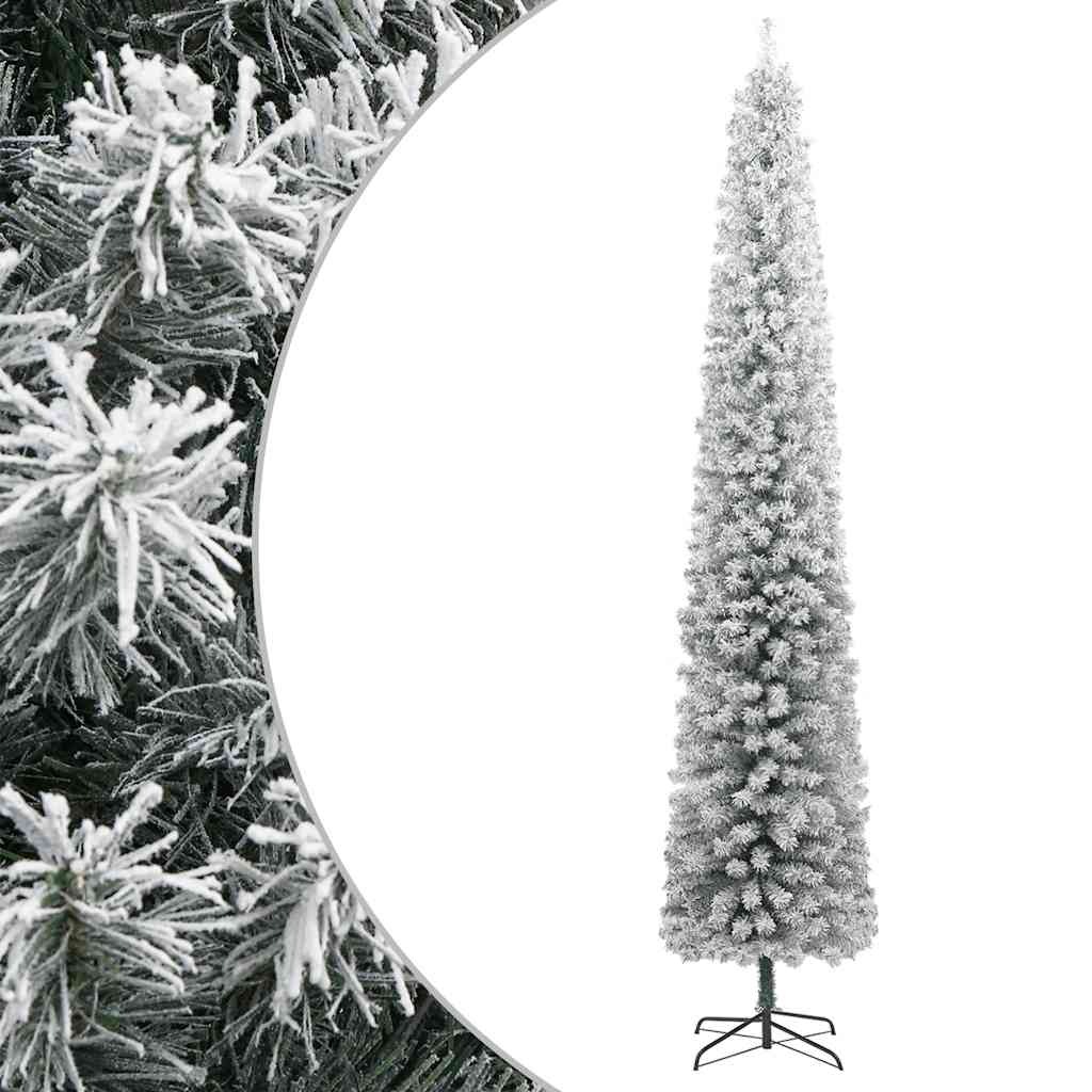Artificial Christmas Tree Green Green and White 300 cm Basic