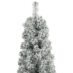 vidaXL Slim Christmas Tree with Stand and Flocked Snow 300 cm PVC 3