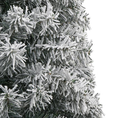 vidaXL Slim Christmas Tree with Stand and Flocked Snow 300 cm PVC 4