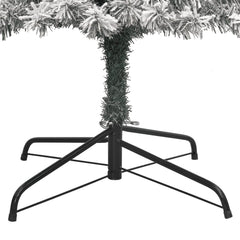 vidaXL Slim Christmas Tree with Stand and Flocked Snow 300 cm PVC 5