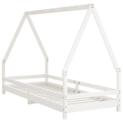 vidaXL Kids Bed Frame White 80x200 cm Solid Wood Pine 6