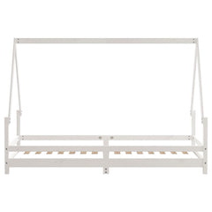 vidaXL Kids Bed Frame White 90x200 cm Solid Wood Pine 5