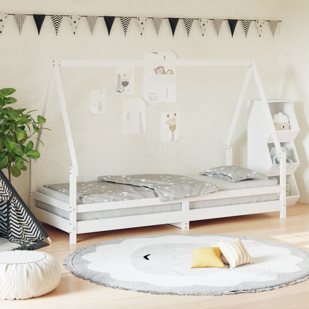 Kids Bed Frame Solid Wood Pine