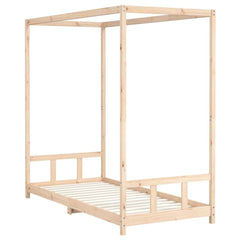 vidaXL Kids Bed Frame 90x200 cm Solid Wood Pine 3