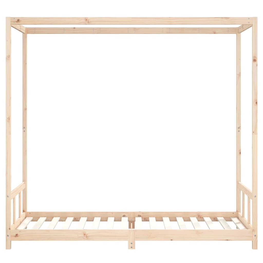 vidaXL Kids Bed Frame 90x200 cm Solid Wood Pine 4
