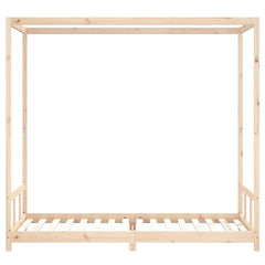 vidaXL Kids Bed Frame 90x200 cm Solid Wood Pine 4