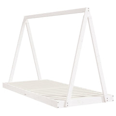 vidaXL Kids Bed Frame White 90x200 cm Solid Wood Pine 3