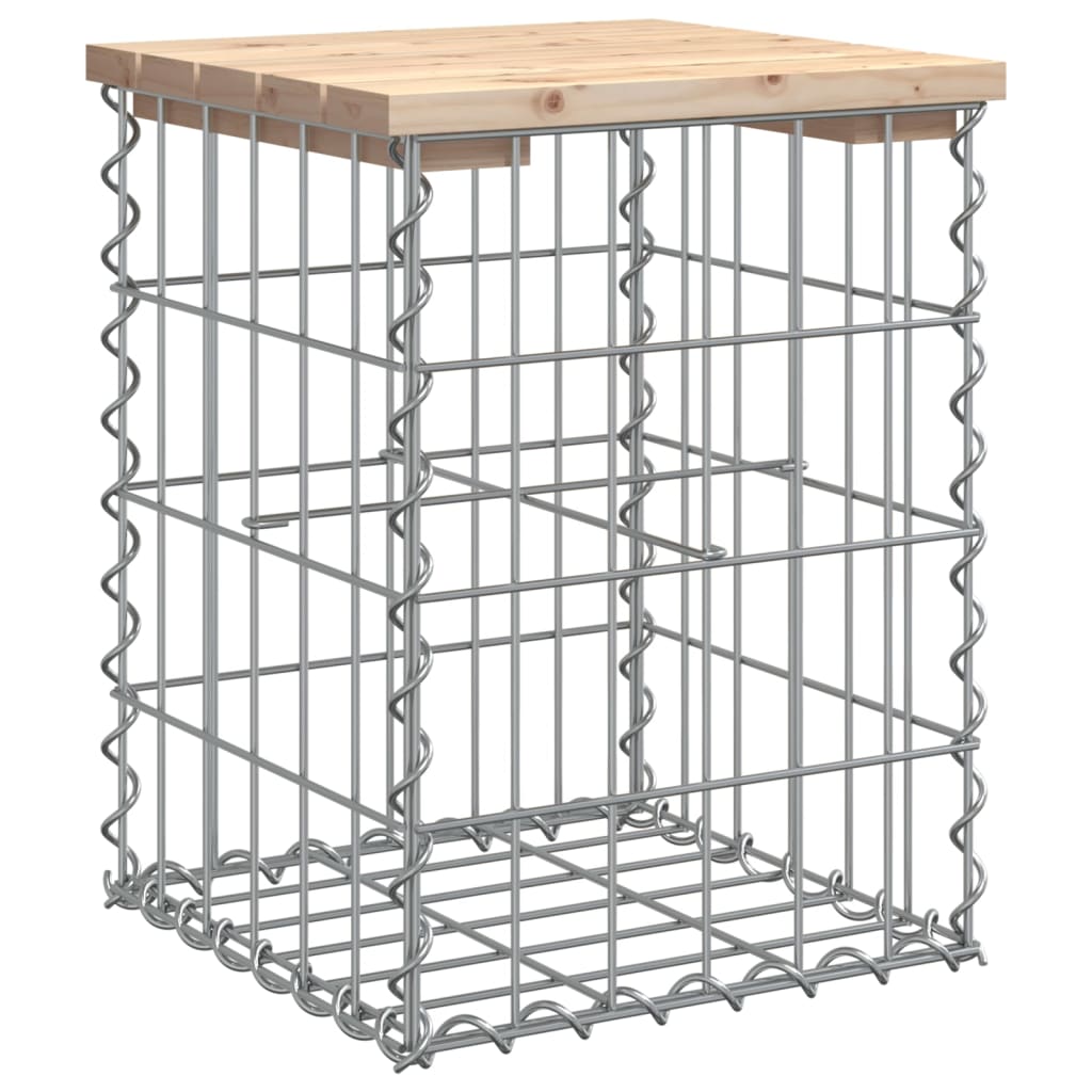 vidaXL Garden Bench Gabion Design 33x31x42 cm Solid Wood Pine 2
