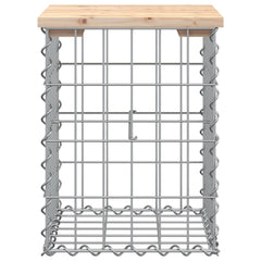 vidaXL Garden Bench Gabion Design 33x31x42 cm Solid Wood Pine 3
