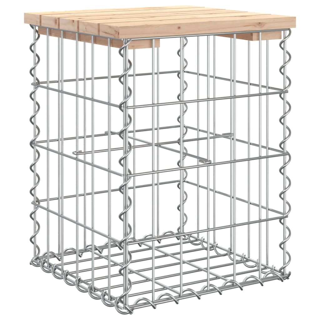vidaXL Garden Bench Gabion Design 33x31x42 cm Solid Wood Pine 5