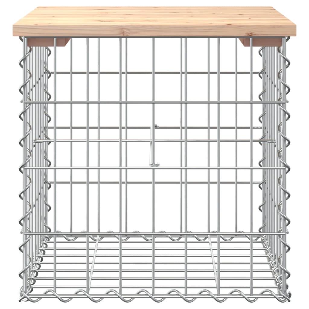 vidaXL Garden Bench Gabion Design 43x44x42 cm Solid Wood Pine 3