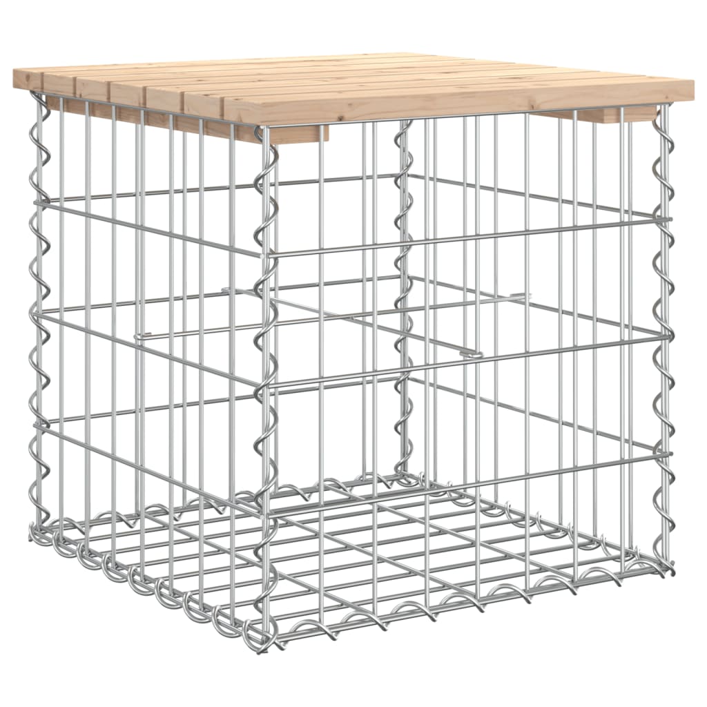 vidaXL Garden Bench Gabion Design 43x44x42 cm Solid Wood Pine 5