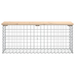 vidaXL Garden Bench Gabion Design 103x31.5x42 cm Solid Wood Pine 3