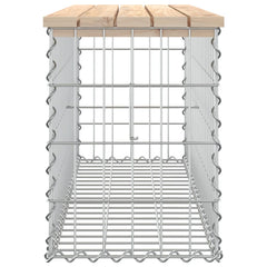 vidaXL Garden Bench Gabion Design 103x31.5x42 cm Solid Wood Pine 4