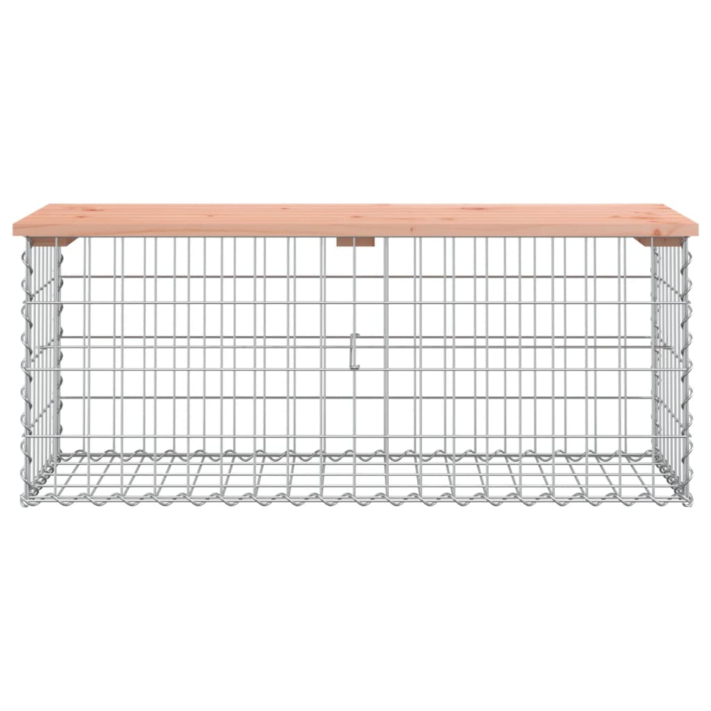vidaXL Garden Bench Gabion Design 103x44x42 cm Solid Wood Douglas 3