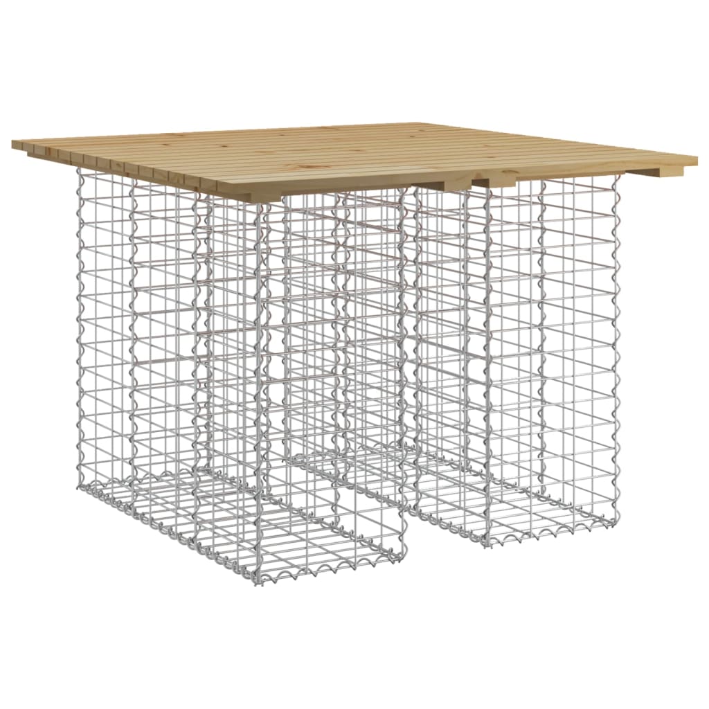vidaXL Garden Table Gabion Design 100x102x72 cm Impregnated Wood Pine 2