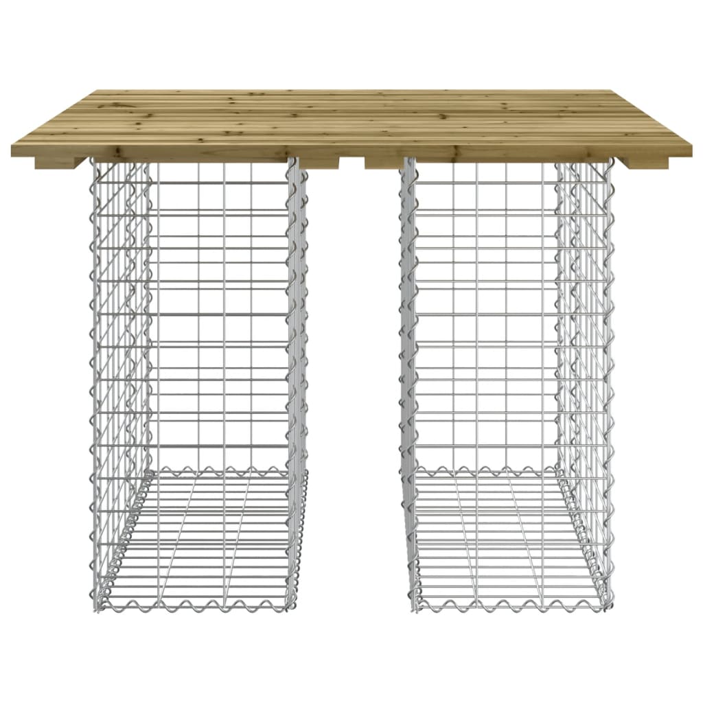 vidaXL Garden Table Gabion Design 100x102x72 cm Impregnated Wood Pine 5